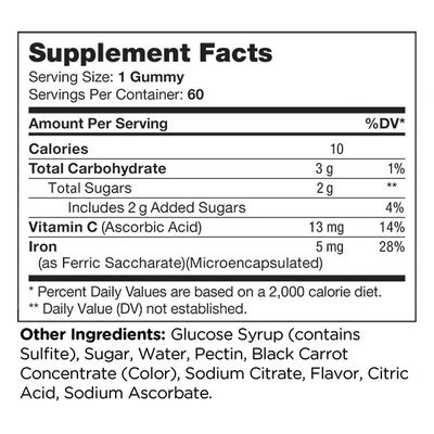 Chapter one by Zahlers, Kosher Iron 5mg Gummies - 60 Gummies