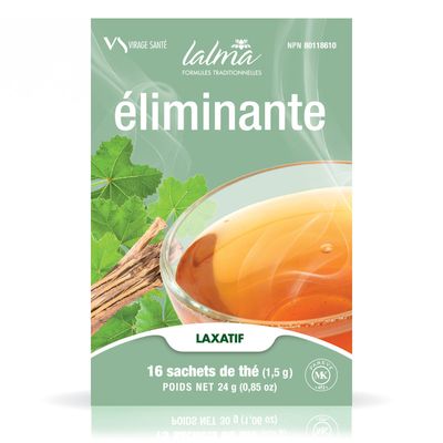 Virage Sante, BOX: Lalma, Kosher EASY LAX - REGULAR, Digestive Health Herbal Tea - 16 Tea Bags of 1.5 g
