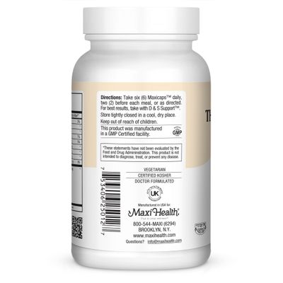 Maxi Health, Kosher Maxi Thin Supreme, CLA Complex (Diet &amp; Weight Management) - 120 Vegetarian Capsules