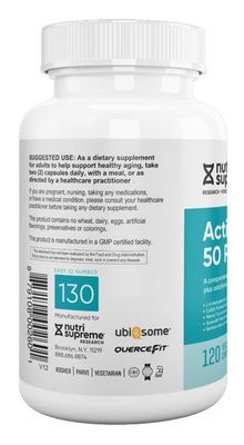 Nutri Supreme, Kosher ACTIVE 50 PLUS, Multi Vitamin, Iron Free - 120 Vegetarian Capsules #130