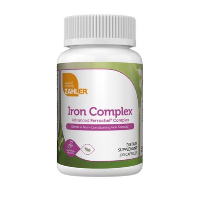 Zahlers, Kosher Iron Complex 25mg - 100 Vegetarian Capsules