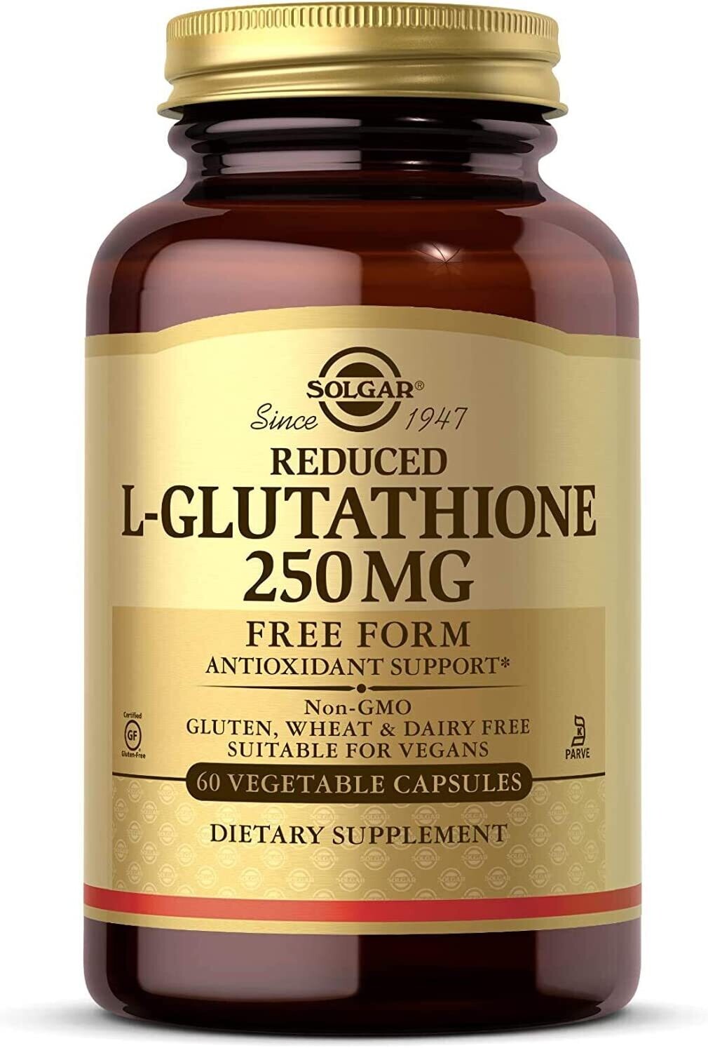 Solgar, Kosher L-Glutathione 250mg - 60 Vegetarian Capsules