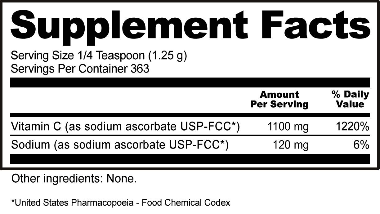NutriBiotic, Sodium Ascorbate, Buffered Vitamin C Powder - 16 oz. (454g)