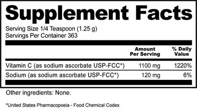 NutriBiotic, Sodium Ascorbate, Buffered Vitamin C Powder - 16 oz. (454g)
