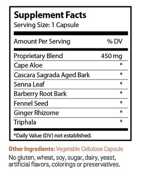 Natures Cue, Constipation Care #2  - 250 Vegetarian Capsules - Kosher for Passover