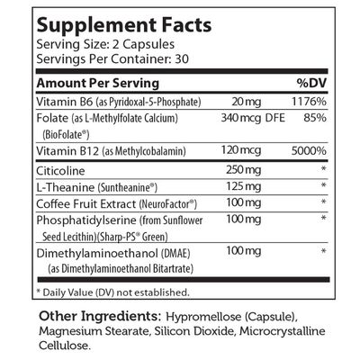 Zahlers, Kosher Adult Focus, Cognitive Health Support, Promotes Mental Clarity &amp; Focus - 60 Vegetarian Capsules