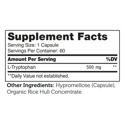 Zahlers, Kosher L-Tryptophan 500mg - 60 Vegetarian Capsules