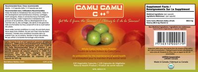 UHTCO, Camu Camu C++ (Fruit Extract 30:1) - 120 Vegetarian Capsules