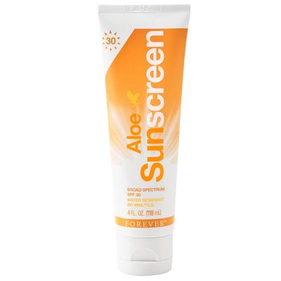 Forever, ALOE SUNSCREEN Natural Suntan Lotion, Cream - 4 fl. oz. (118 mL) - EXP Oct./2026