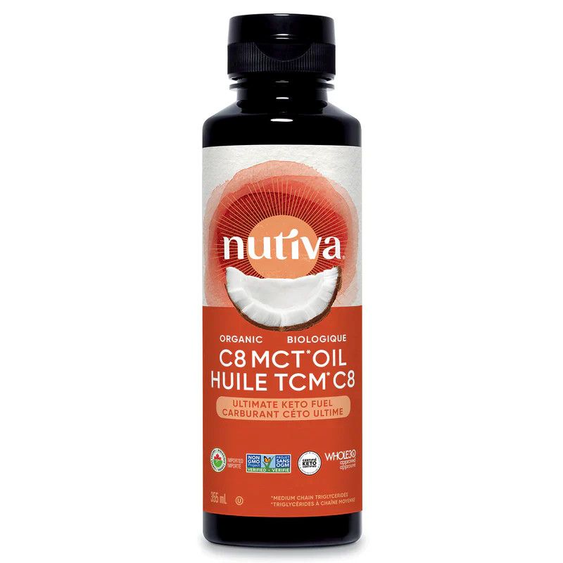 Nutiva, Organic C8 MCT, Coconut Oil - 355mL