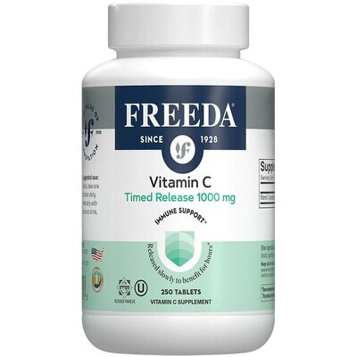 Freeda, Kosher VITAMIN C 1000mg Timed Release, Immune Support - 250 Tablets