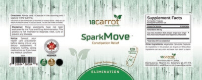 18carrot, Kosher SparkMove, Constipation Relief - 120 Vegetarian Capsules