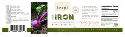 Crops, Kosher Pick IRON - 130 Vegetarian Capsules