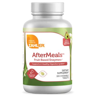 Zahlers, Kosher Aftermeals, Fruit Based Enzymes + Supports A Healthy Digestive System - 100 Chewables