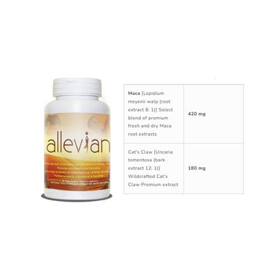 UHTCO, Allevian (Fresh Maca Root &amp; Cat's Claw) - 90 Vegetarian Capsules