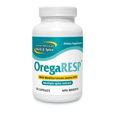 North American Herb &amp; Spice, OregaRESP Wild Mediterranean Source P73, Multiple Spice Oil Formula - 90 Vegetarian Capsules