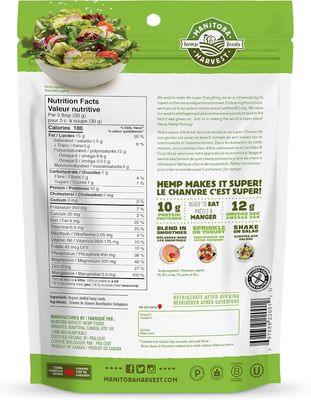 Manitoba Harvest, Kosher HEMP HEARTS Organic, Shelled Hemp Seeds, Nutty Flavour - 340g