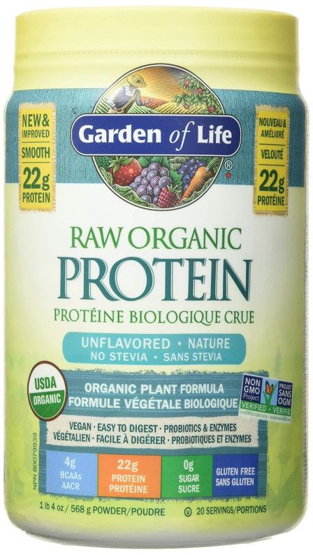 Garden of Life, Raw Organic Protein &amp; Greens Unflavoured Powder - 568g