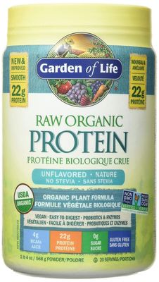 Garden of Life, Raw Organic Protein &amp; Greens Unflavoured Powder - 568g