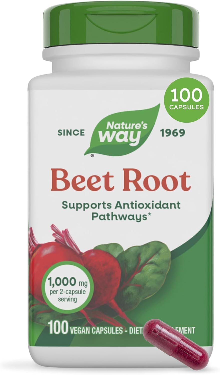 Nature's Way, BEET ROOT, 1000mg - 100 Vegetarian Capsules