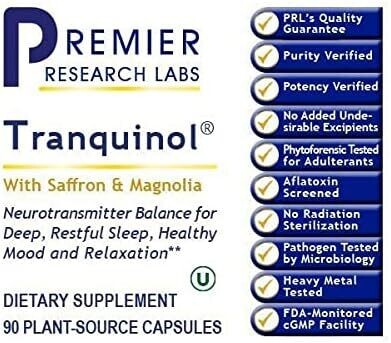 Premier Research Labs, Kosher Tranquinol - 90 Vegetarian Capsule