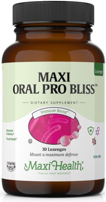 Maxi Health, Kosher Oral Pro Bliss, Probiotic Chewable, Bubble Gum Flavor - 60 Lozenges