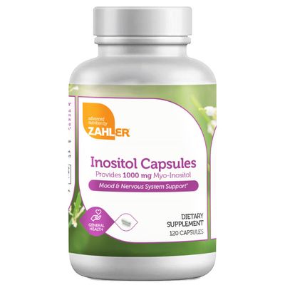 Zahlers, Kosher Inositol 1000 mg (Mood &amp; Nervous System Support) - 120 Vegetarian Capsules