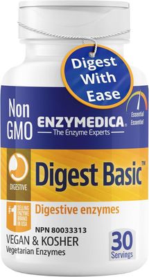 Enzymedica, Kosher DIGEST BASIC, Breaks Down Lighter Meals - 30 Vegetarian Capsules