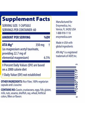 Enzymedica USA, MAGNESIUM MIND, For Sleep + Daily Stress &amp; Cognition - 60 Vegetarian Capsules