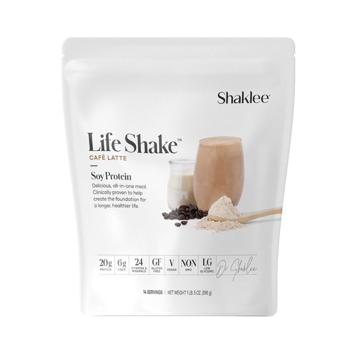 Shaklee, Kosher Pareve LIFE SHAKE, Soy Protein Powder, Cafe Latte Flavor - 14 Servings (598g)