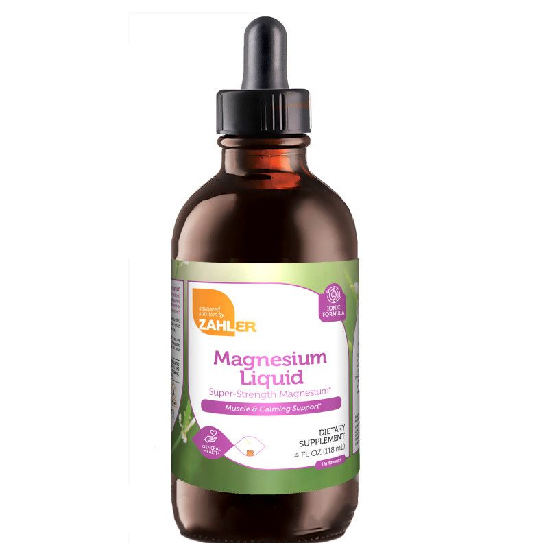 Zahler, Kosher Magnesium Liquid, Super-Strength Magnesium, Unflavored - 4 FL OZ.