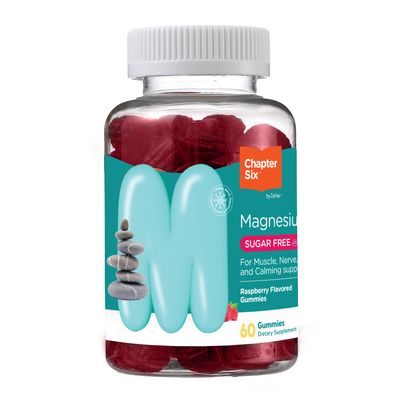 Chapter Six by Zahlers, Kosher Sugar Free Magnesium Gummies, Raspberry Flavor - 60 Gummies