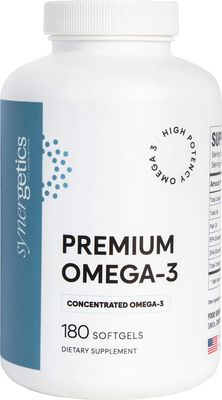 Synergetics, Kosher PREMIUM OMEGA-3 Concentrated Fish Oil High EPA/DHA - 180 Softgels