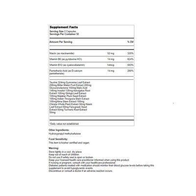 Pearl Health, Kosher BLOOD SUGAR BALANCE SUPPORT - 180 Vegetarian Capsules - Kosher for Passover