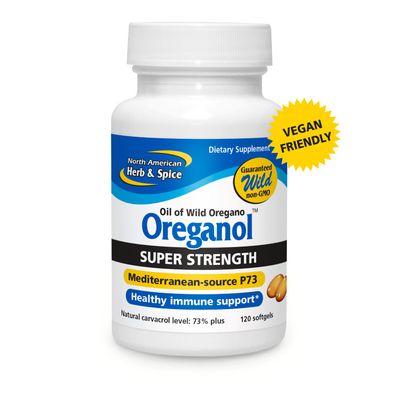 North American Herb & Spice, OREGANOL, SUPER STRENGTH, Mediterranean Source P73 Oil of Wild Oregano - 120 Softgels Vegetarian Gel-Capsules North American Herb & Spice, OREGANOL, SUPER STRENGTH, Mediterranean Source P73 Oil of Wild Oregano - 120 Softgels Vegetarian Gel-Capsules