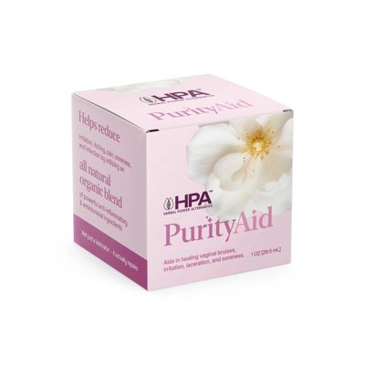 HPA Herbal Power Alternative, PURITY-AID, Aids in Healing Vaginal Bruises, Irritation, Laceration, &amp; Soreness, Cream - 1 oz. (29.5 mL)