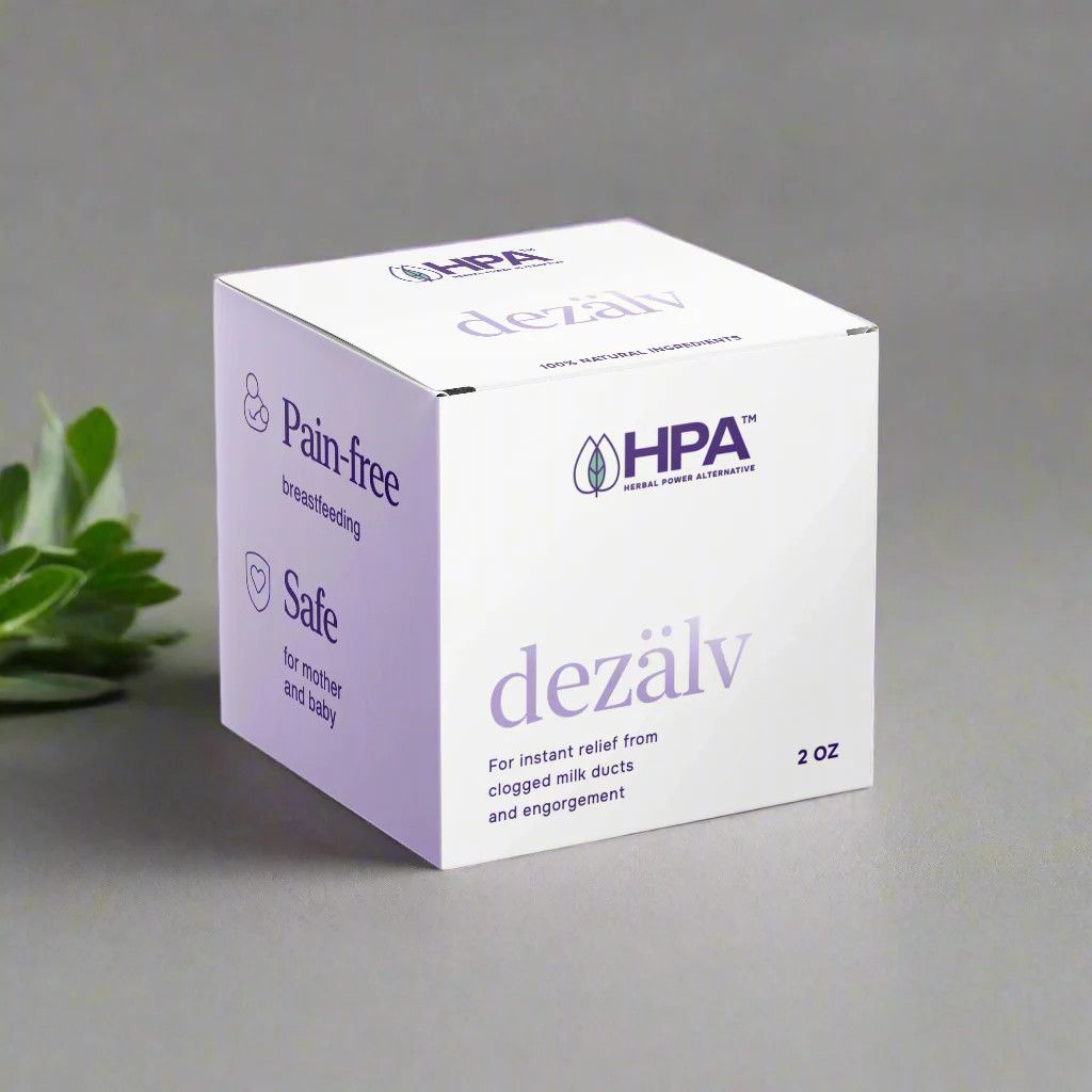 HPA Herbal Power Alternative, DEZALV, Relieves Clogged Milk Ducts &amp; Engorgement, Nipple Cream - 2 oz.