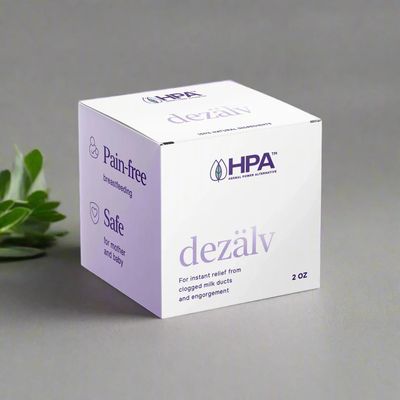 HPA Herbal Power Alternative, DEZALV, Relieves Clogged Milk Ducts &amp; Engorgement, Nipple Cream - 2 oz.