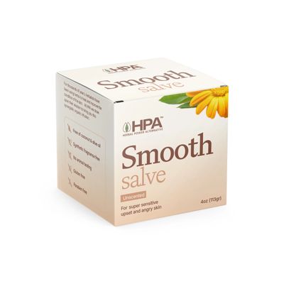 HPA Herbal Power Alternative, SMOOTH SALVE, For Super Sensitive, Upset &amp; Angry Skin, Unscented, Cream - 4 oz. (113 g)