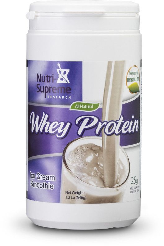 Nutri Supreme, Kosher WHEY PROTEIN Powder, w/ Erythritol &amp; Stevia, Dairy Cholov Yisroel, Ice Cream Smoothie Flavor, Size: 1 Lb. (454g)