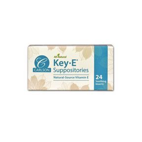 Carlson, Key E, Suppositories with Natural Vitamin E  - 24 Soothing Inserts
