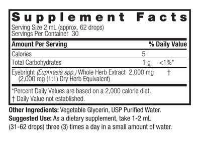 Natures Answer, Kosher EYEBRIGHT HERB Full Extract 2000mg, Alcohol-Free, Promotes Eye Health - 2 fl. oz (60 mL)