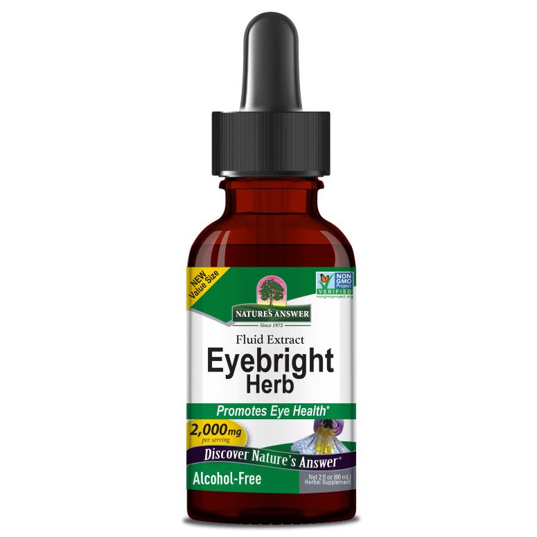 Natures Answer, Kosher EYEBRIGHT HERB Full Extract 2000mg, Alcohol-Free, Promotes Eye Health - 2 fl. oz (60 mL)