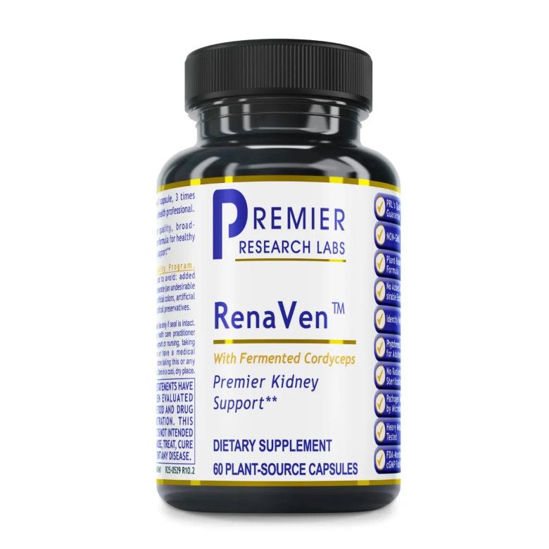 Premier Research Labs, RENAVEN, With Fermented Cordyceps, For Premier Kidney Support - 60 Vegetarian Capsules