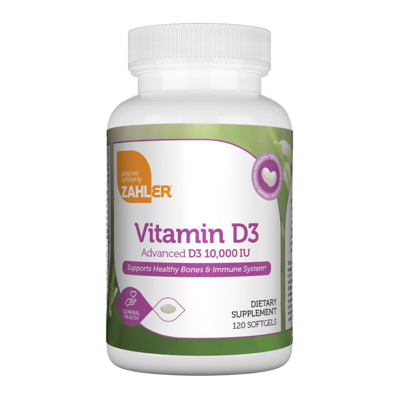 Zahlers, Kosher Vitamin D3 10,000 IU (Advance D3 Formula 10000 IU), Liquid Gels, Size: 120 Softgels