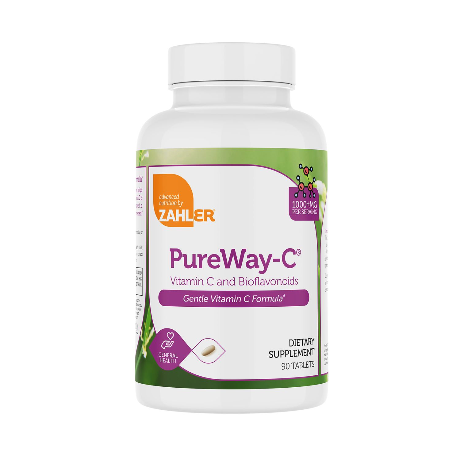 Zahlers, Kosher PureWay-C 1000+ mg (Vitamin C with Bioflavonoid), Size: 90 Tablets