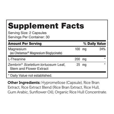 Zahlers, Kosher MasterPeace, Fast-Acting Relaxation Calming Support - 60 Vegetarian Capsules