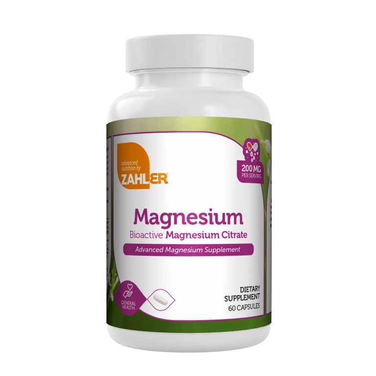 Zahlers, Kosher Magnesium Citrate 200mg, Size: 60 Vegetarian Capsules
