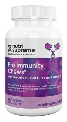 Nutri Supreme, Kosher PRO IMMUNITY CHEWS, Supports Daily &amp; Seasonal Immune Health &amp; Wellness, Comprehensive Immune Support with Nutrients, Antioxidants, &amp; Pre-&amp; Probiotics - 90 Chewable Tablets #83