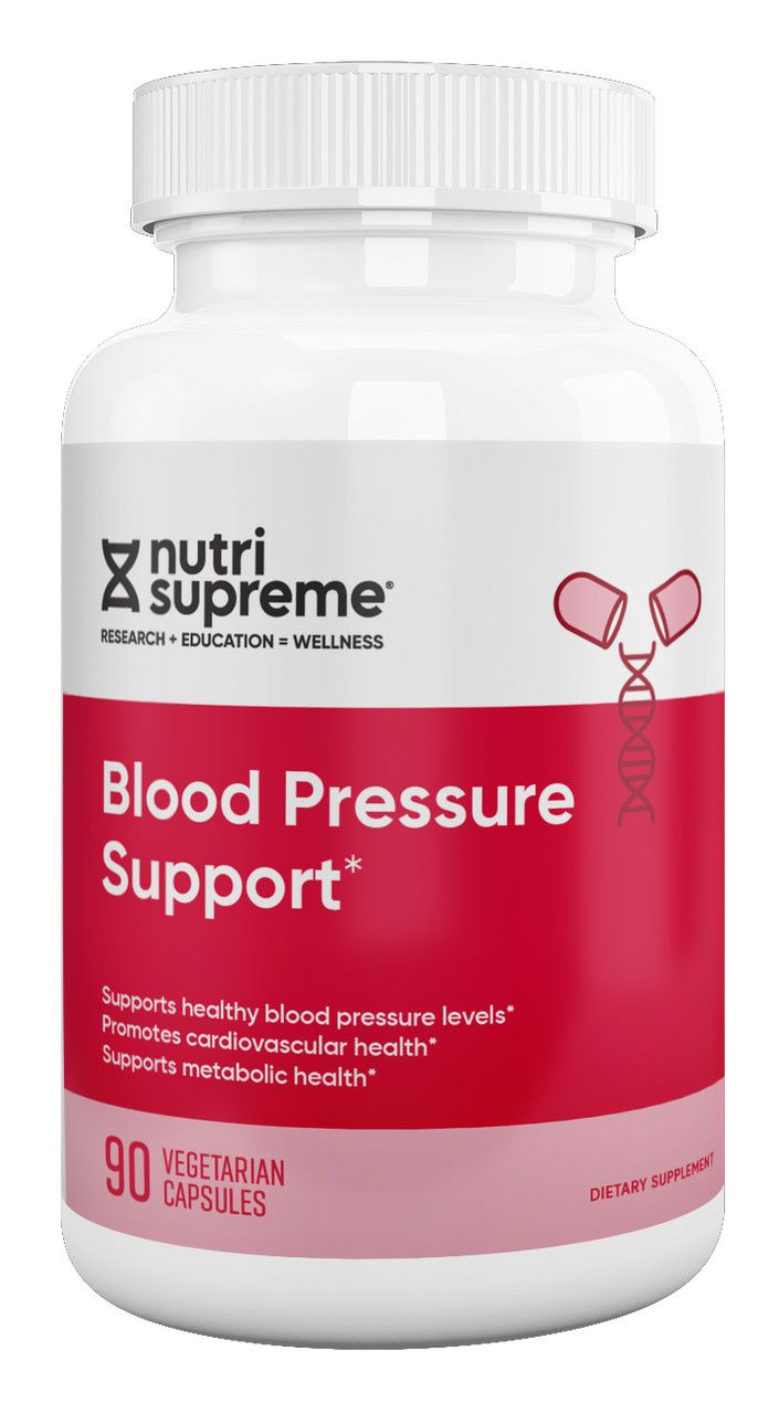 Nutri Supreme, Kosher BLOOD PRESSURE SUPPORT, Supports Healthy Blood Pressure Levels - 90 Vegetarian Capsules #198